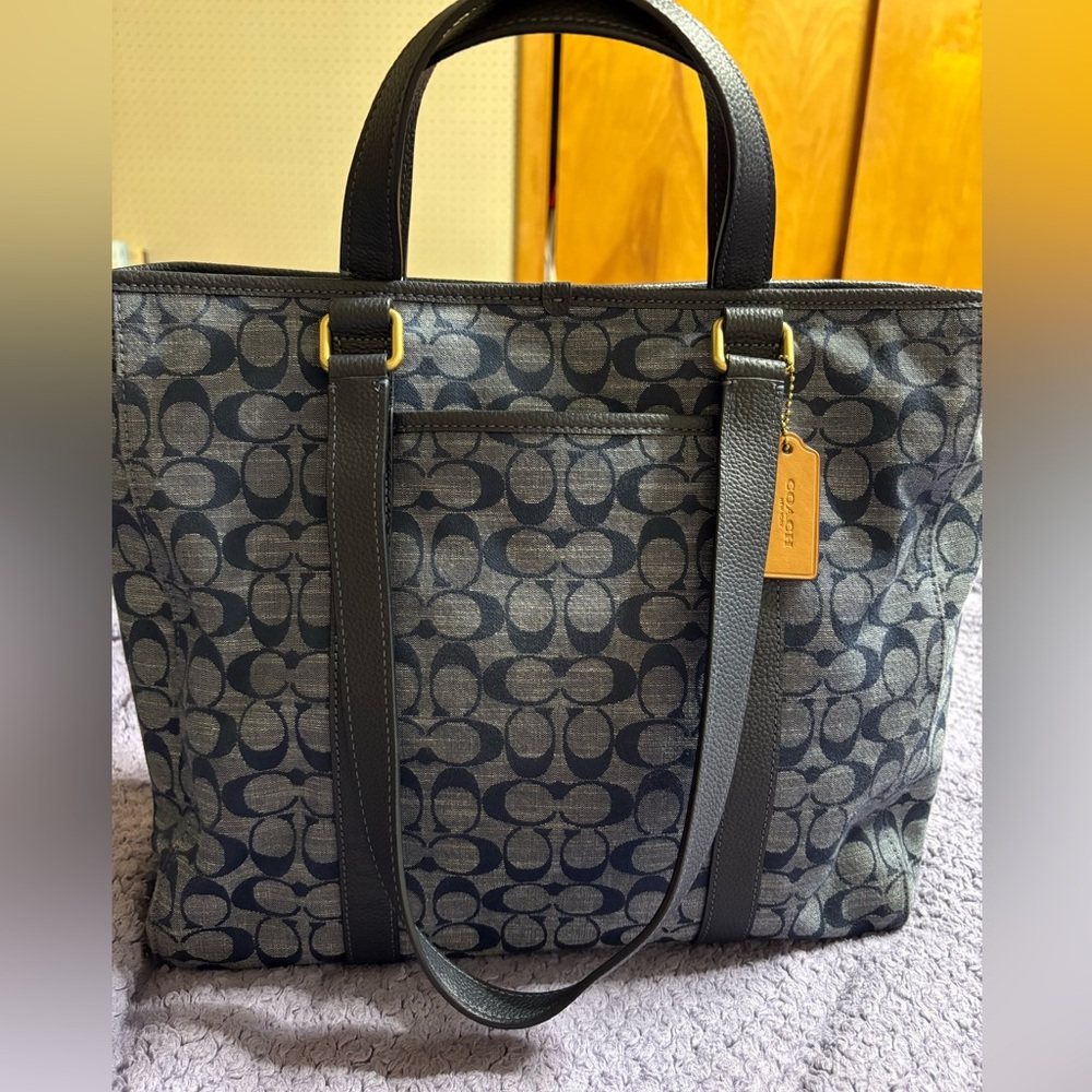 Coach Hudson Double Handle Tote Bag in Signature Chambray
